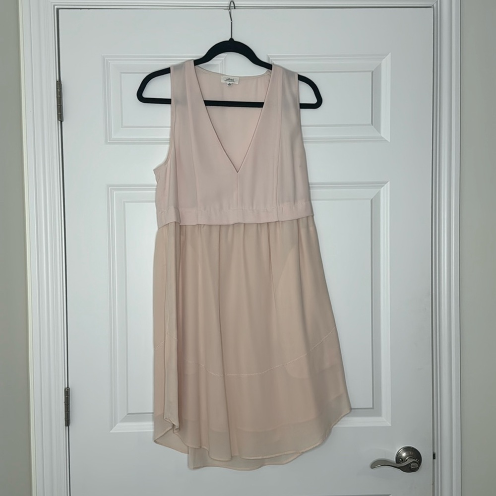 Aritzia Wilfred blush pink a-line mini dress